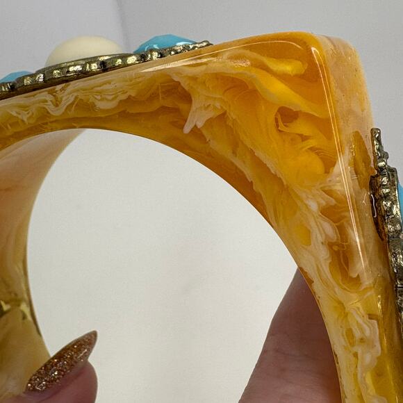 Anthropologie Bracelet Chunky Statement Bracelet Square Bracelet Bangle Bracelet - Picture 4 of 4